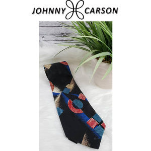 🦋Johnny Carson ~ Men's Bold Blue Vintage Tie